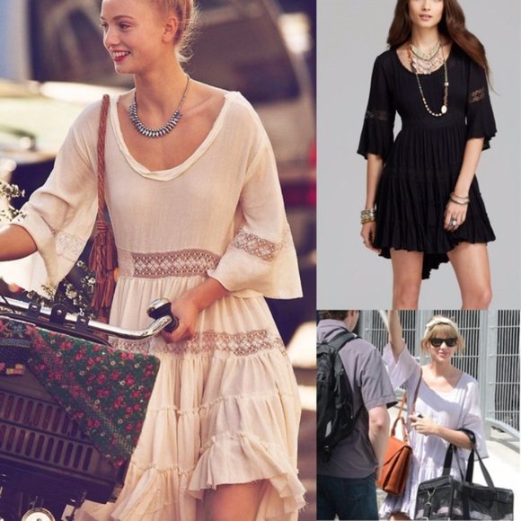 Free People Dresses & Skirts - FREE PEOPLE - Daisy Lace Dream Cloud Dress - Black